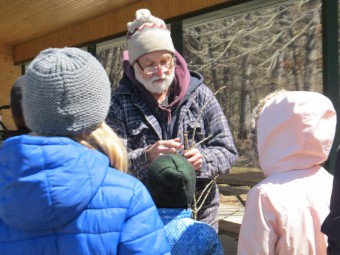 Bill Moses with Young Naturalists. (Photo By John Dickson)
